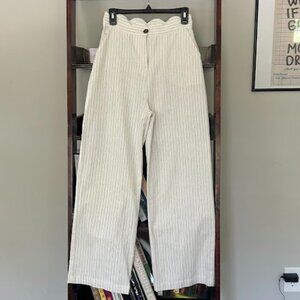 Le Lis Striped Scalloped Pants